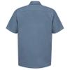 Red Kap Mens Industrial Shirt, Regular Fit, Short Sleeve, Postman Blue, Large US view 3