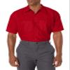 Red Kap Men's Standard Industrial Work Shirt, Regular Fit, Short Sleeve, Small Red view 2
