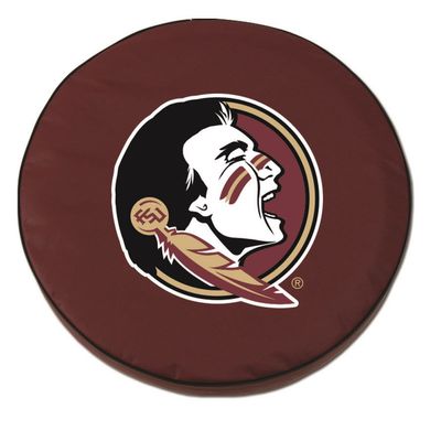 Florida State (Head) Tire Cover - Size Y - (32.25"x12") on Burgundy Vinyl