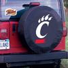 University of Cincinnati Tire Cover - Size M - (25.5"x8") on Black Vinyl view 2