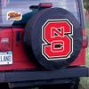 North Carolina State University Tire Cover - Size N - (24"x8") on Black Vinyl view 2
