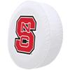North Carolina State University Tire Cover - Size J - (27"x8") on White Vinyl view 2