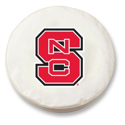 North Carolina State University Tire Cover - Size Y - (32.25"x12") on White Vinyl