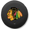 Chicago Blackhawks Tire Cover - Size Z - (33"x12.5") on Black Vinyl view 1