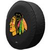 Chicago Blackhawks Tire Cover - Size Z - (33"x12.5") on Black Vinyl view 2