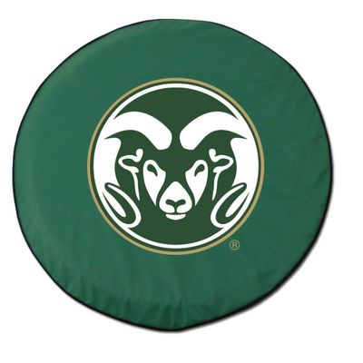 Colorado State University Tire Cover - Size Z - (33"x12.5") on Green Vinyl
