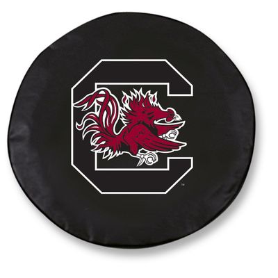University of South Carolina Tire Cover - Size H1 - (37"x12.5") on Black Vinyl