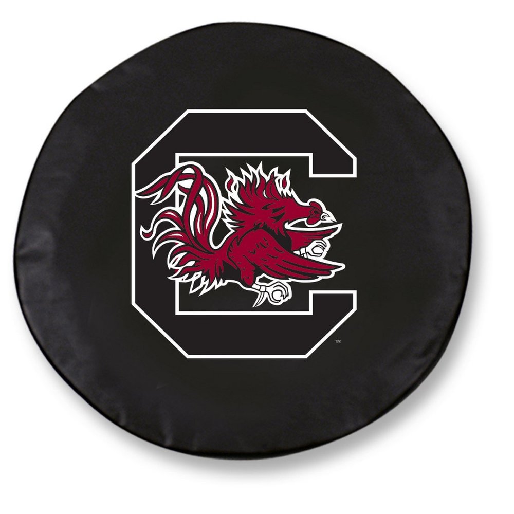 University of South Carolina Tire Cover - Size H1 - (37"x12.5") on Black Vinyl