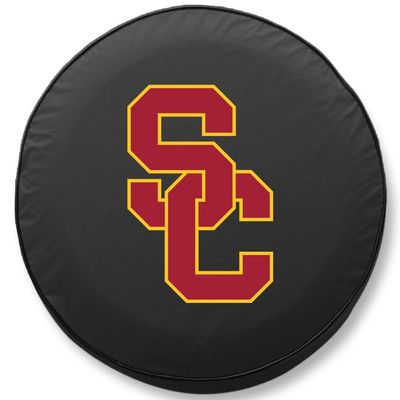 University of Southern California Tire Cover - Size M - (25.5"x8") on Black Vinyl