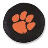 Clemson Tire Cover - Size Large - (31.25x11) on Black Vinyl view 1