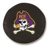 East Carolina University Tire Cover - Size D10 - (30.75"x10") on Black Vinyl view 1