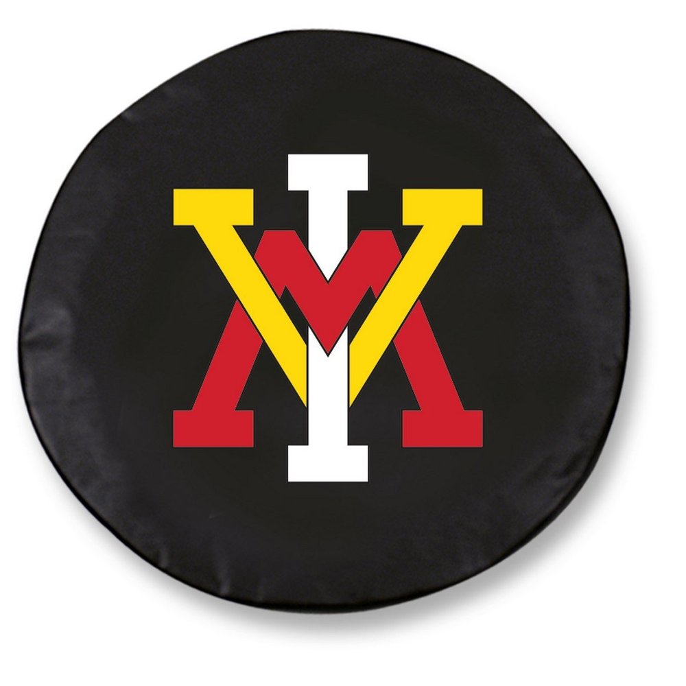 Virginia Military Institute Tire Cover - Size E - (29.75"x8") on Black Vinyl