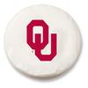 Oklahoma University Tire Cover - Size Small - (28.5"x8") on White Vinyl view 1
