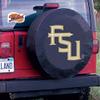Florida State (Script) Tire Cover - Size D10 - (30.75"x10") on Black Vinyl view 2
