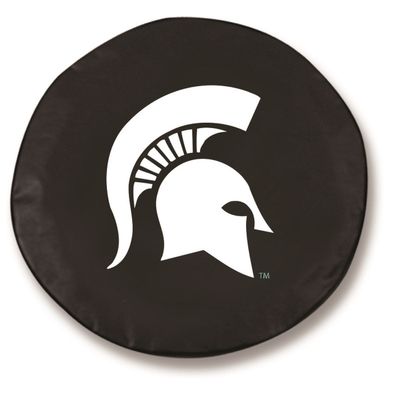 Michigan State University Tire Cover - Size M - (25.5"x8") on Black Vinyl