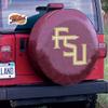 Florida State (Script) Tire Cover - Size A - (34"x8") on Burgundy Vinyl view 2