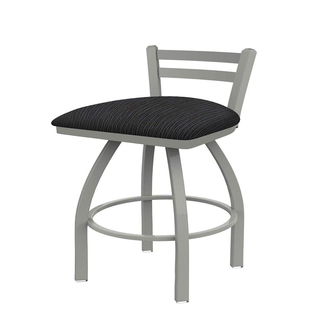 411 Jackie 25" Low Back Swivel Counter Stool with Anodized Nickel Finish and Graph Anchor Seat