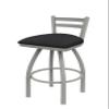 411 Jackie 25" Low Back Swivel Counter Stool with Anodized Nickel Finish and Graph Anchor Seat view 1