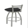 411 Jackie 25" Low Back Swivel Counter Stool with Anodized Nickel Finish and Graph Anchor Seat view 2