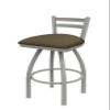 411 Jackie 25" Low Back Swivel Counter Stool with Anodized Nickel Finish and Graph Cork Seat view 1