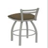 411 Jackie 25" Low Back Swivel Counter Stool with Anodized Nickel Finish and Graph Cork Seat view 2