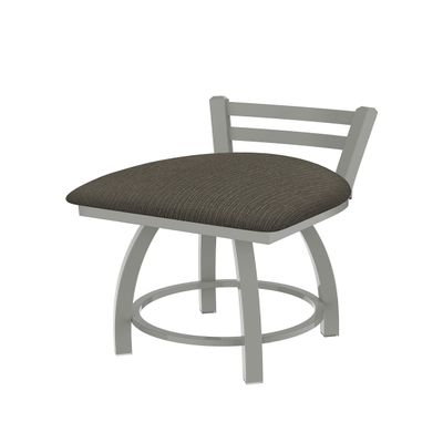 411 Jackie 18" Low Back Swivel Vanity Stool with Anodized Nickel Finish and Graph Chalice Seat
