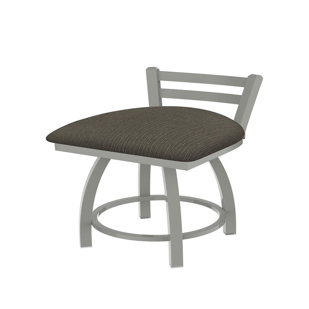 411 Jackie 18" Low Back Swivel Vanity Stool with Anodized Nickel Finish and Graph Chalice Seat