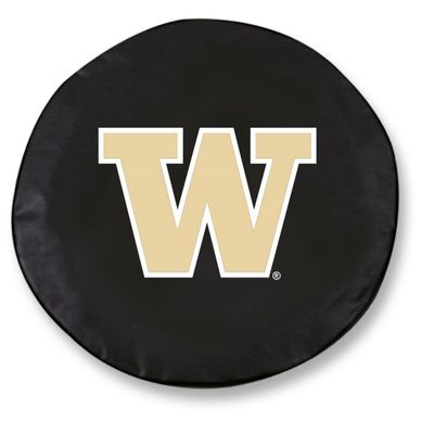 University of Washington Tire Cover - Size O - (21.5"x8") on Black Vinyl