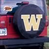 University of Washington Tire Cover - Size O - (21.5"x8") on Black Vinyl view 2