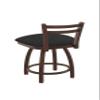 411 Jackie 18" Low Back Swivel Vanity Stool with Bronze Finish and Graph Coal Seat view 2