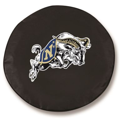 US Naval Academy Tire Cover - Size E - (29.75"x8") on Black Vinyl