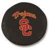 University of Southern California Tire Cover - Size I - (28"x8") on Black Vinyl view 1