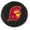 University of Southern California Tire Cover - Size Y - (32.25"x12") on Black Vinyl view 1