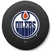 Edmonton Oilers Tire Cover - Size Z - (33"x12.5") on Black Vinyl view 1