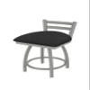 411 Jackie 18" Low Back Swivel Vanity Stool with Anodized Nickel Finish and Graph Coal Seat view 1
