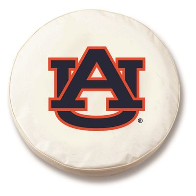 Auburn University Tire Cover - Size O - (21.5"x8") on White Vinyl