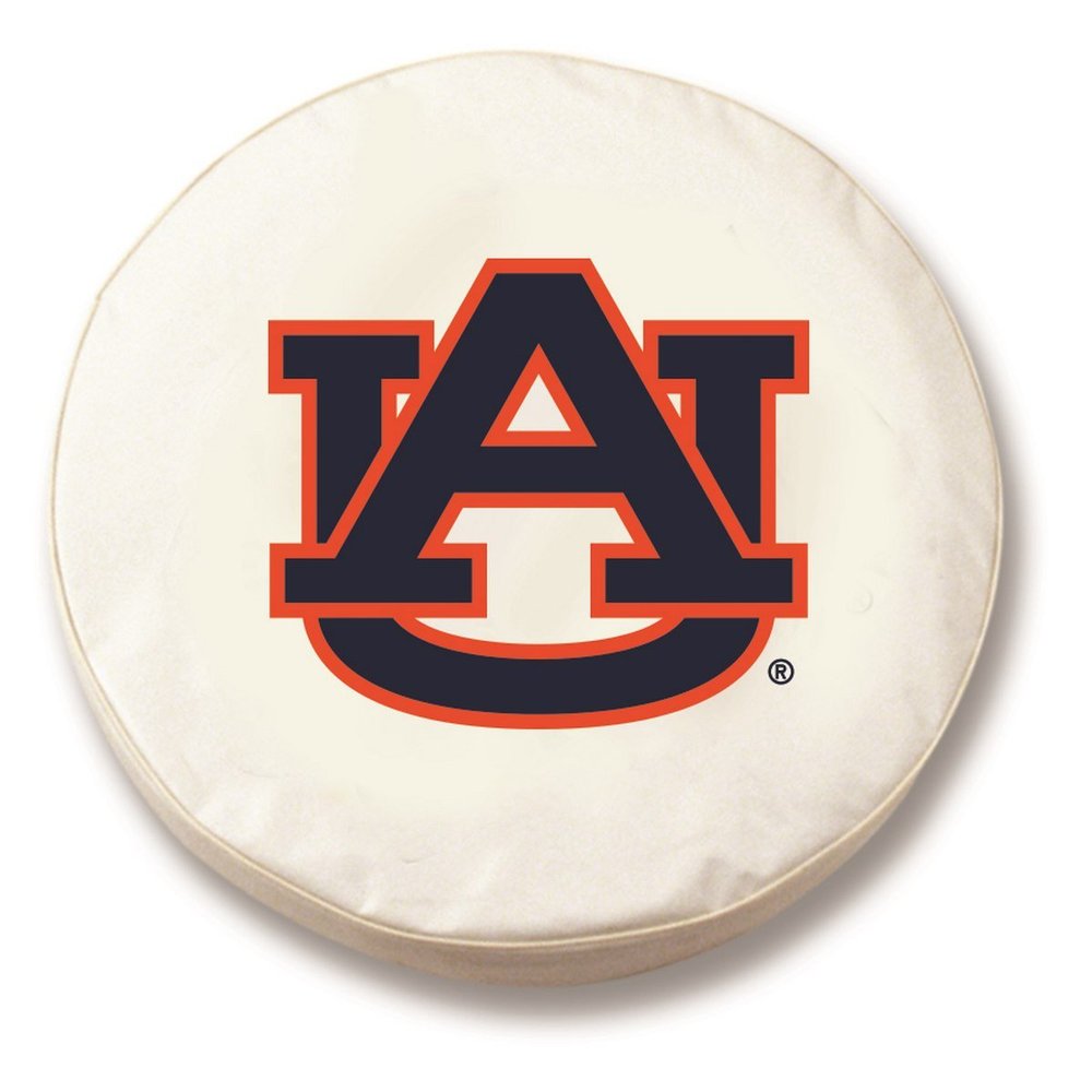 Auburn University Tire Cover - Size O - (21.5"x8") on White Vinyl