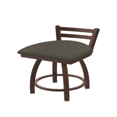 411 Jackie 18" Low Back Swivel Vanity Stool with Bronze Finish and Graph Chalice Seat