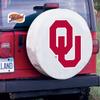 Oklahoma University Tire Cover - Size C (31.25"x12") on White Vinyl view 2