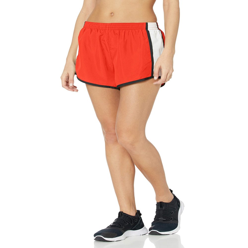 Augusta Sportswear Womens Junior Fit Pulse Team Short, Orange/White/Black, X-Large