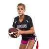 Augusta Sportswear Womens Junior Fit Pulse Team Short, Orange/White/Black, X-Large view 2