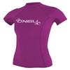 O'Neill Women's Basic Skins UPF 50+ Short Sleeve Rash Guard, Fox Pink, S view 1