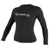 O'Neill UV 50+ Sun Protection Womens Basic Skins Long Sleeve Crew Sun Shirt Rash Guard, Black, X-Large view 1
