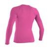 O'Neill UV Sun Protection Womens Basic Skins Long Sleeve Crew Sun Shirt Rash Guard, Fox Pink, Small view 2