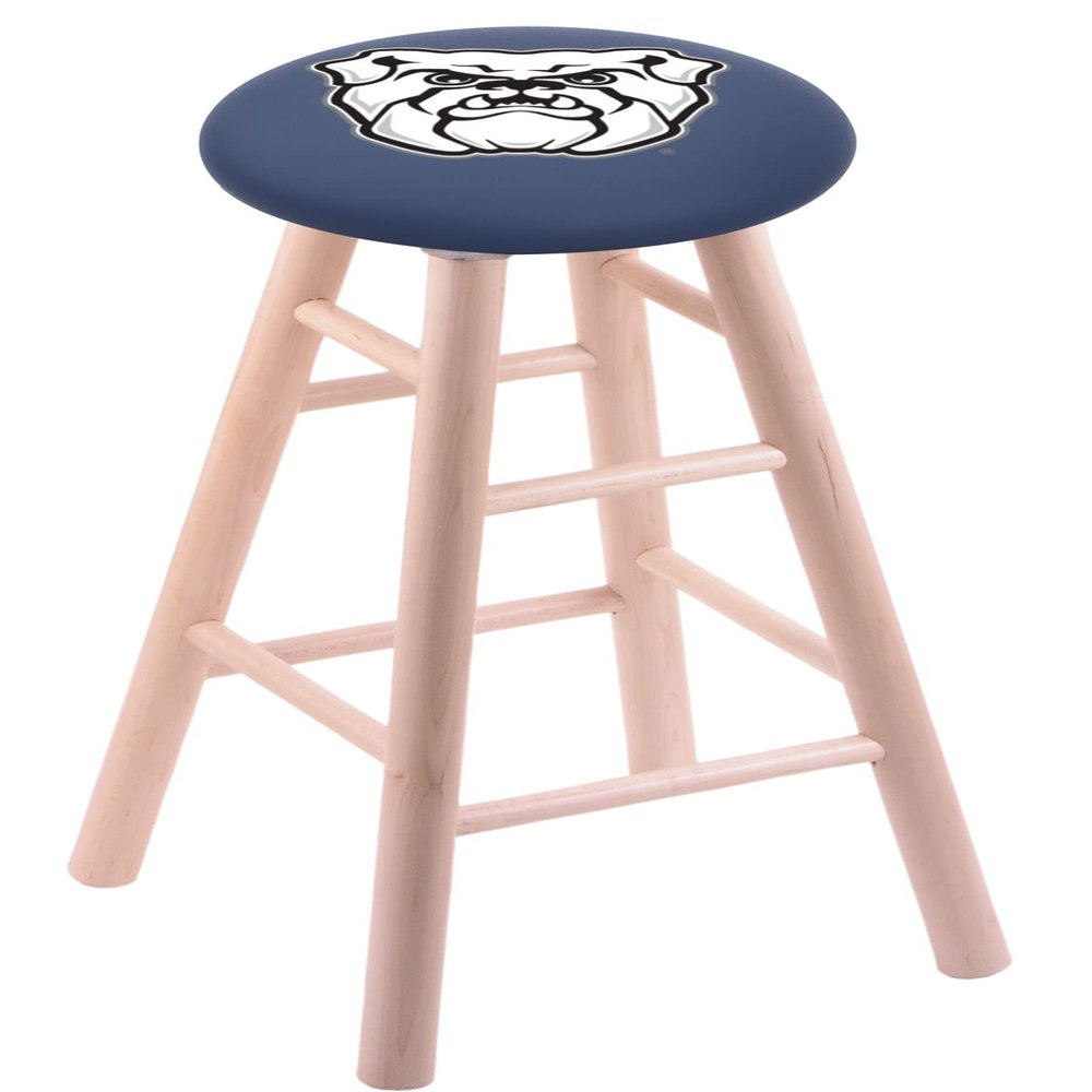 Holland Bar Stool Co. Maple Bar Stool in Natural Finish with Butler University Seat by The