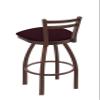 411 Jackie 25" Low Back Swivel Counter Stool with Bronze Finish and Canter Bordeaux Seat view 3
