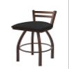 411 Jackie 25" Low Back Swivel Counter Stool with Bronze Finish and Graph Coal Seat view 1