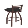 411 Jackie 25" Low Back Swivel Counter Stool with Bronze Finish and Graph Coal Seat view 3