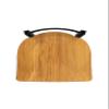 HBS 821 Catalina 18" Low Back Swivel Vanity Stool with Black Wrinkle Finish and Medium Oak Seat view 4