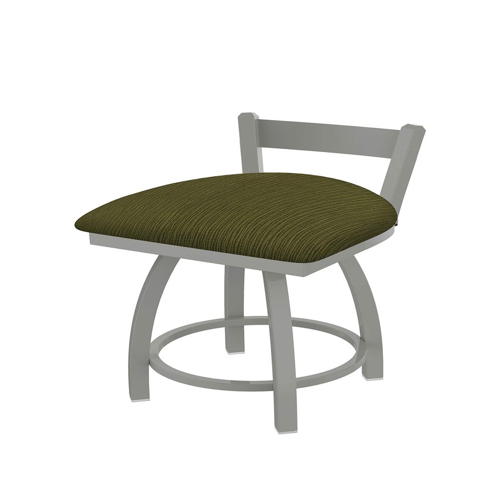 821 Catalina 18" Low Back Swivel Vanity Stool with Anodized Nickel Finish and Graph Parrot Seat